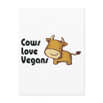 cows love vegans postcards