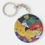 Cows, Red Green Yellow By Marc Franz Keychains