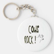 Cows Rock! Keychain