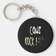 Cows Rock! Keychain
