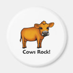 Cows Rock! Refrigerator Magnet