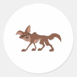 Coyote Round Stickers