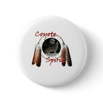 Coyote Spirit Button