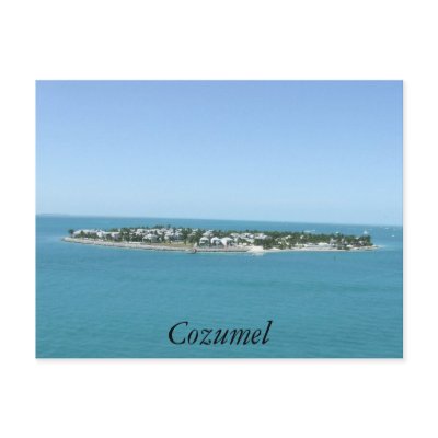 Cozumel Island Blue Water Tropical Postcard by TravelWithPaula
