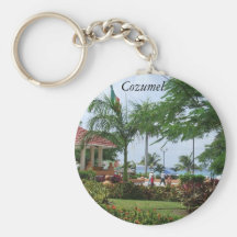 Cozumel Tropical Palm Tree Keychain