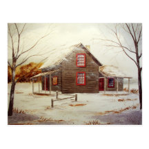 Cozy Cabin Postcard