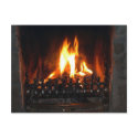 Cozy Fireplace Postcard