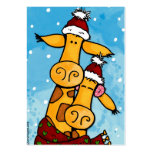 cozy giraffes gift tag business cards