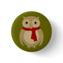 Cozy Owl Button