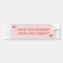CPA - Hugs Bumper Sticker