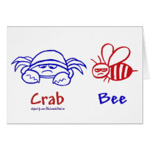 Crab Bee Greeting Card