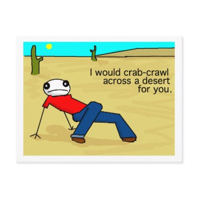 Crab Crawl Postcard by ickybana5