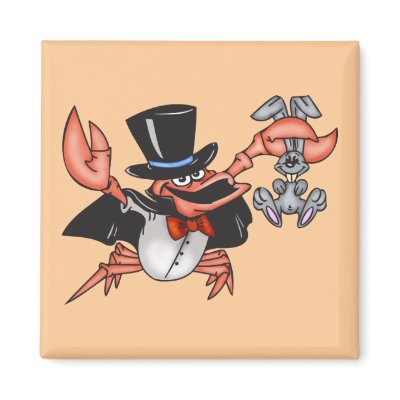 Crab Magician Fridge Magnets by sagart1952