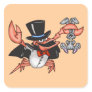 Crab Magician Square Sticker
