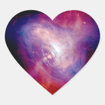 Crab Nebula Heart Sticker