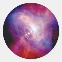 Crab Nebula Round Sticker