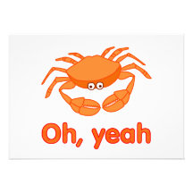 Crab Oh, yeah Invitations