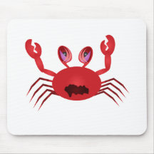 Crabby Crab Mouse Pads