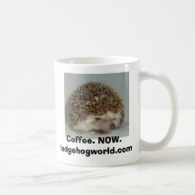crabby hedgehog coffee mug