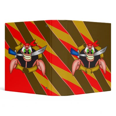 Crabby Pirate 3 Ring Binders by sagart1952