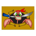 Crabby Pirate Greeting Card
