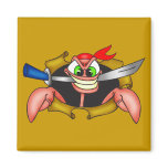 Crabby Pirate Magnets
