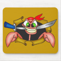 Crabby Pirate Mousepads