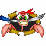 Crabby Pirate Photo Cutouts