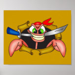 Crabby Pirate Posters