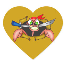 Crabby Pirate Stickers