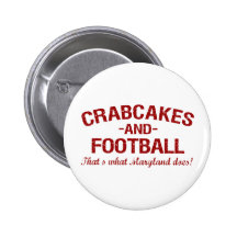 Crabcakes and Football Pin