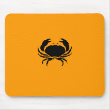 Crabe de Glow_Black-on-Orange d'océan Tapis De Souris