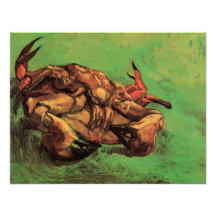 Crabe de Van Gogh sur son arrière, de cru toujours Cartons D'invitation Personnalisés