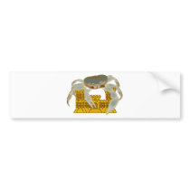 Crabs over castles bumper sticker
