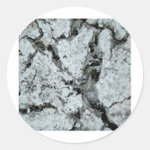 crack earth round sticker