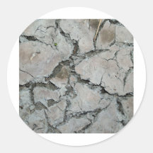 crack earth round stickers