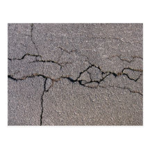 Crack in the ground in detail post cards