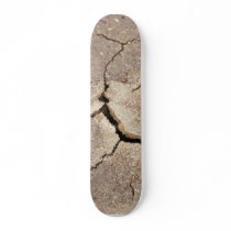 Cracked And Dried Mud At The Beach Skate Deck