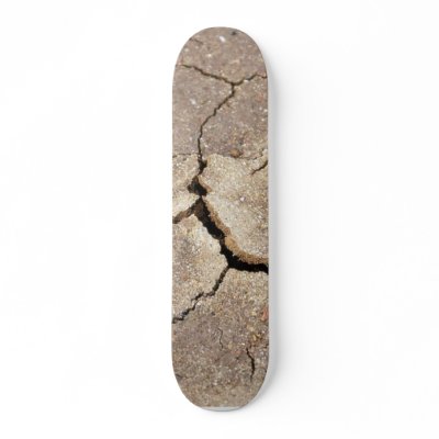 Cracked And Dried Mud At The Beach Skate Deck by lifesphere