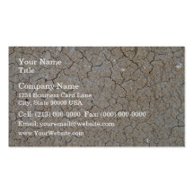 Cracked Dry Ground Texture Business Card Templates