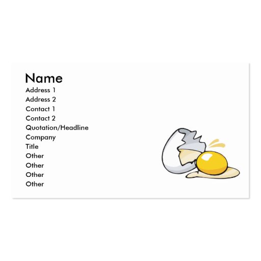 cracked egg business card