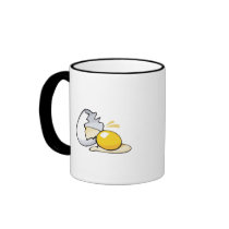 cracked egg coffee mug