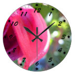 Cracked Fuschia wall clocks