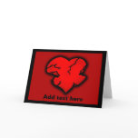 Cracked Heart Anti Valentine to Customize Greeting Card
