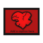 Cracked Heart Anti Valentine to Customize Post Cards