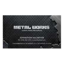 Cracked Metal and Mesh Business Card