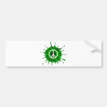 Cracked Peace Sign Bumper Stickers
