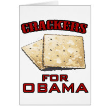 Crackers for Obama Greeting Card