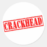 Crackhead Stamp Round Stickers
