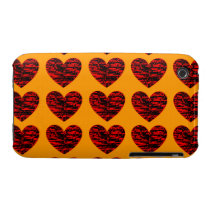 Crackle Hearts Case-mate Iphone 3 Case